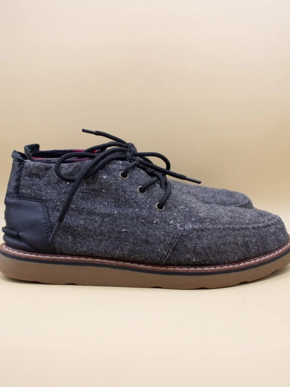 Toms Fleck Tweed Black Chukka Boots Men's Size 11
